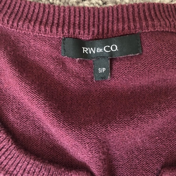 RW&Co. Purple Floral Cardigan - Picture 3 of 4